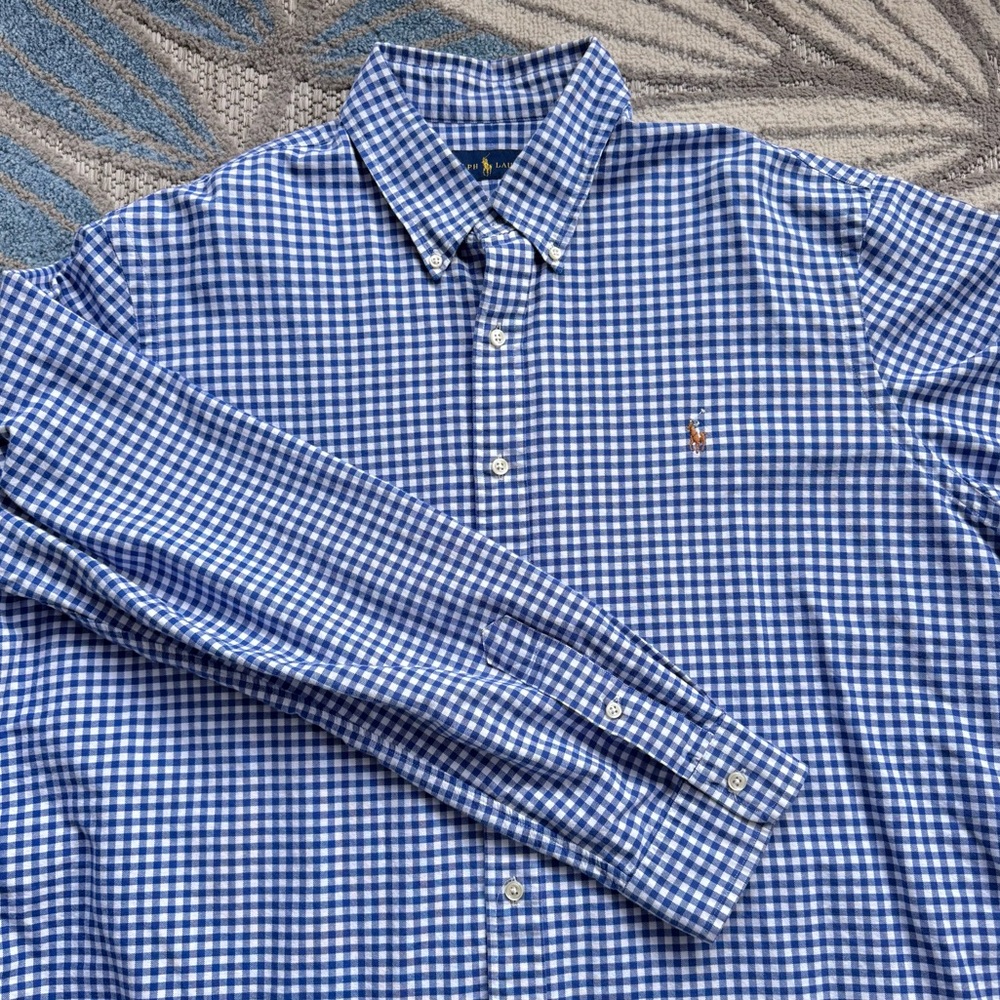 Ralph Lauren Men’s Classic Fit Royal Gingham Oxford‎ Button Down Shirt Sz XXL